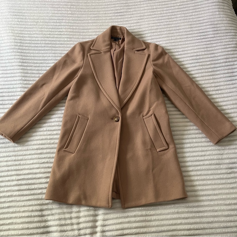 Theory Razan Tan Coat - Picture 2 of 8